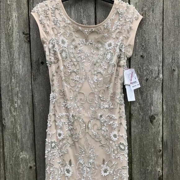 Aidan Mattox Beaded Cocktail Dress Aidan Mattox Beaded Cocktail Dress